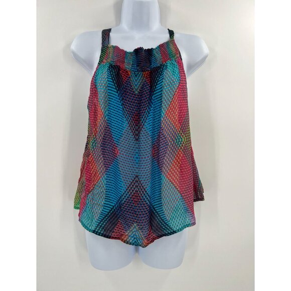 Anthro S Conditions Apply‎ Smocked Sheer Halter Top - Picture 7 of 10